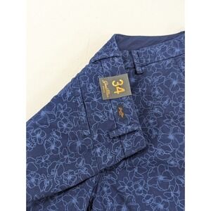 New‎ Men's Good Man Brand Shorts - Floral Flower Short Print - Size 34 BLUE